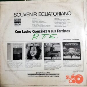 Disco de Vinilo Lucho González - Souvenir Ecuatoriano Vinyl Record