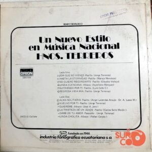 Disco de Vinilo Hermanos Terreros - Un Nuevo Estilo De Música Nacional Vinyl Record