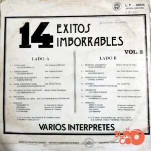 Disco de Vinilo Varios - 14 Éxitos Imborrables Vol 2 Vinyl Record