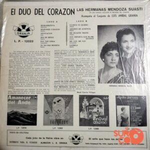 Disco de Vinilo Hermanas Mendoza Suasti - El Dúo Del Corazón Vinyl Record