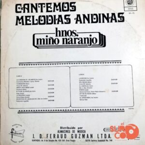 Disco de Vinilo Hermanos Miño Naranjo - Cantemos Melodías Andinas Vinyl Record