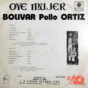 Disco de Vinilo Bolívar Ortiz - Oye Mujer Vinyl Record