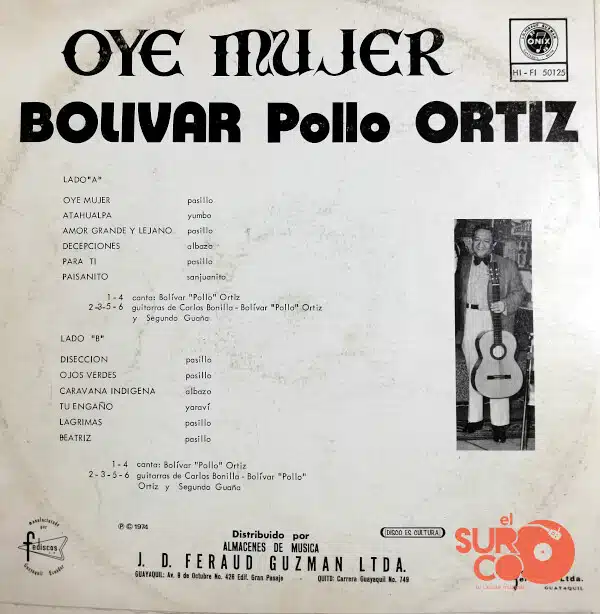 Disco de Vinilo Bolívar Ortiz - Oye Mujer Vinyl Record