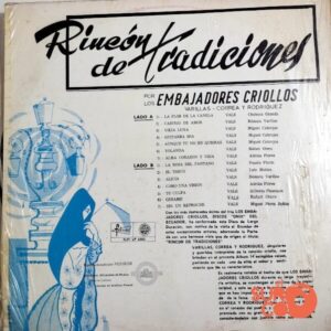 Disco de Vinilo Los Embajadores Criollos - Rincón De Tradiciones Vinyl Record