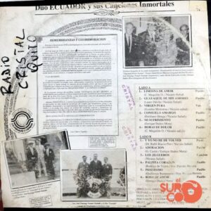 Disco de Vinilo Dúo Ecuador - Sus Canciones Inmortales Vinyl Record