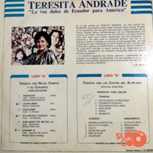 Disco de Vinilo Teresita Andrade - La Voz Dulce De Ecuador Para América Vinyl Record