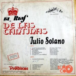 Disco de Vinilo Julio Solano - El Rey De Las Cantinas Vinyl Record