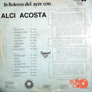 Disco de Vinilo Alci Acosta - 16 Boleros Del Ayer Vinyl Record