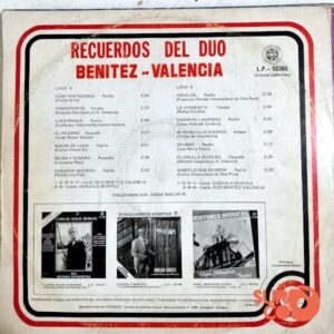 Disco de Vinilo Dúo Benítez Valencia - Recuerdos Del Dúo Vinyl Record