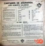 Disco de Vinilo Luis Alberto Valencia - Cantares De Añoranza Vinyl Record
