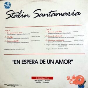 Disco de Vinilo Stalin Santamaría - En Espera De Un Amor Vinyl Record