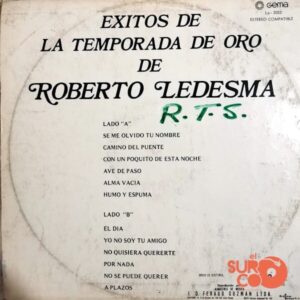 Disco de Vinilo Roberto Ledesma - Éxitos De La Temporada De Oro Vinyl Record