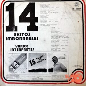 Disco de Vinilo Varios - 14 Éxitos Imborrables Vinyl Record