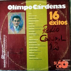 Disco de Vinilo Olimpo Cárdenas - 16 Éxitos Vinyl Record