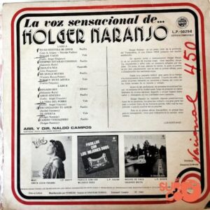 Disco de Vinilo Holger Naranjo - La Voz Sensacional De Holger Naranjo Vinyl Record