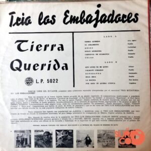 Disco de Vinilo Trío Los Embajadores - Tierra Querida Vinyl Record