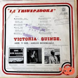 Disco de Vinilo Victoria Quinde - La Triunfadora Vinyl Record