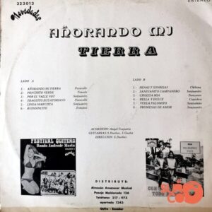 Disco de Vinilo Ángel Toapanta Y Sus Amigos - Añorando Mi Tierra Vinyl Record