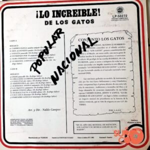 Disco de Vinilo Conjunto Los Gatos - Lo Increible De Los Gatos Vinyl Record
