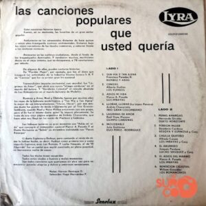 Disco de Vinilo Varios - Las Canciones Populares Que Usted Queria Vinyl Record