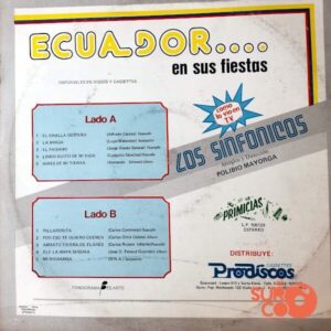 Disco de Vinilo Los Sinfónicos - Ecuador En Sus Fiestas Vinyl Record