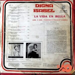 Disco de Vinilo Digna Isabel - La Vida Es Bella Vinyl Record