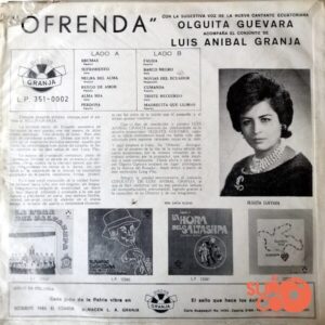 Disco de Vinilo Olguita Guevara - Ofrenda Vinyl Record
