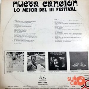 Disco de Vinilo Varios - Lo Mejor Del III Festival De La Nueva Canción Vinyl Record