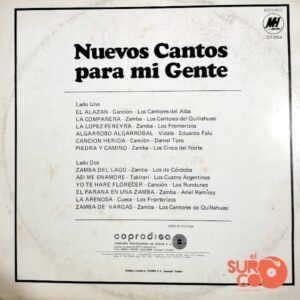 Disco de Vinilo Varios - Nuevos Cantos Para Mi Gente Vinyl Record