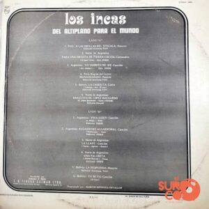 Disco de Vinilo Los Incas - Del Altiplano Para El Mundo Vinyl Record