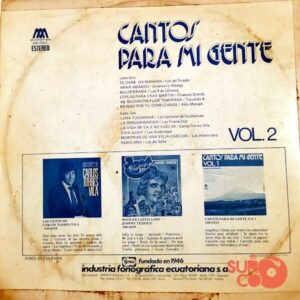 Disco de Vinilo Varios - Cantos Para Mi Gente  Vol.2 Vinyl Record