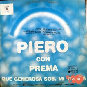 Disco de Vinilo Piero - Que Generosa Sos, Mi Tierra Vinyl Record