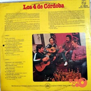 Disco de Vinilo Los 4 De Córdoba - Permiso Serenata Vinyl Record