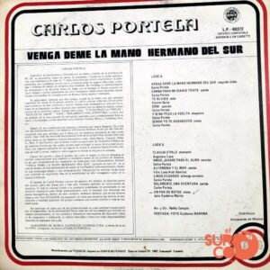 Disco de Vinilo Carlos Portela - Venga Deme La Mano Hermano Del Sur Vinyl Record
