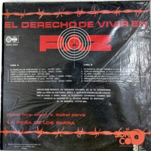 Disco de Vinilo La Peña De Los Parra - El Derecho De Vivir En Paz Vinyl Record