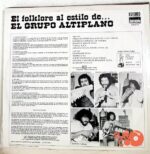 Disco de Vinilo El Grupo Altiplano - El Folklore Al Estilo De El Grupo Altiplano Vinyl Record
