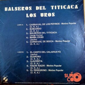 Disco de Vinilo Los Uros - Balseros Del Titicaca Vinyl Record