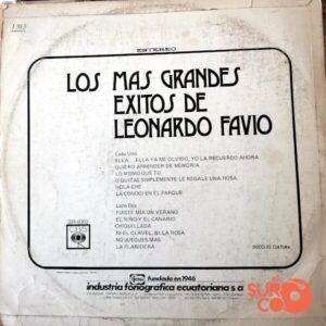 Disco de Vinilo Leonardo Favio - Los Más Grandes Éxitos De Leonardo Favio Vinyl Record
