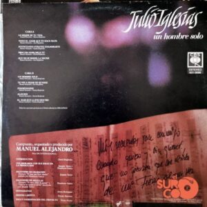 Disco de Vinilo Julio Iglesias - Un Hombre Solo Vinyl Record