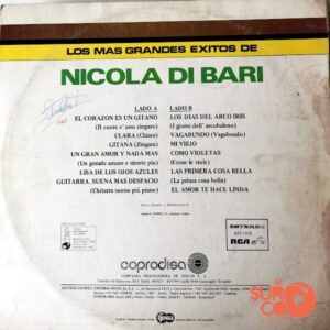 Disco de Vinilo Nicola Di Bari - Los Mas Grandes Éxitos De Nicola Di Bari Vinyl Record