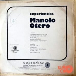 Disco de Vinilo Manolo Otero - Experiencias Vinyl Record