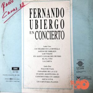 Disco de Vinilo Fernando Ubiergo - Fernando Ubiergo En Concierto Vinyl Record