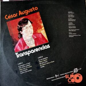 Disco de Vinilo César Augusto - Transparencias Vinyl Record