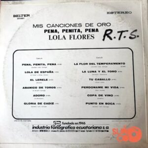 Disco de Vinilo Lola Flores - Mis Canciones De Oro Vinyl Record
