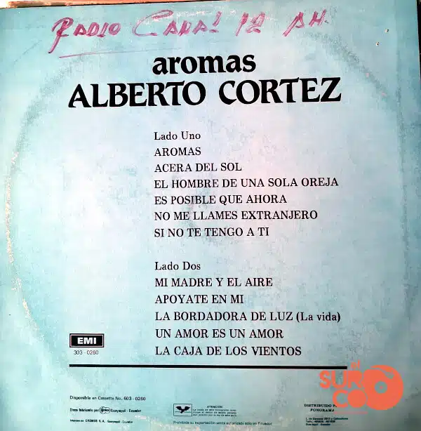 Disco de Vinilo Alberto Cortez - Aromas Vinyl Record