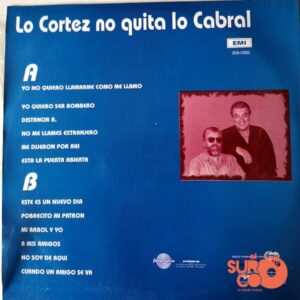 Disco de Vinilo Alberto Cortez - Lo Cortez No Quita Lo Cabral Vinyl Record