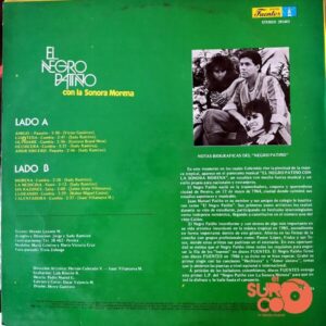 Disco de Vinilo El Negro Patiño - El Negro Patiño Con La Sonora Morena Vinyl Record