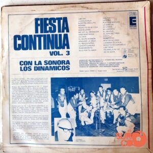 Disco de Vinilo La Sonora Los Dinámicos - Fiesta Continua Vol. 3 Vinyl Record