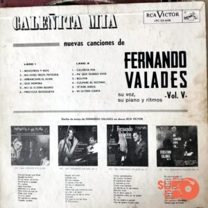 Disco de Vinilo Fernando Valades - Caleñita Mía Vinyl Record