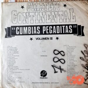 Disco de Vinilo Cuarteto Continental - Cumbias Pegaditas Vol. 3 Vinyl Record